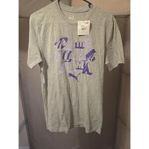 Nwt Womens Puma T Shirt Small Gray & Purple
